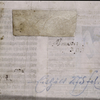 Partially erased ownership note of a monastery, and the date, 1393, in an earlier modern hand