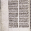 Text with placemarkers, quire signature, and catchword