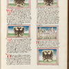 Text with initials, placemarkers, and miniatures of coats of arms