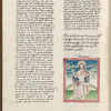 Explicit of text, with initial, placemarkers, and miniature of Christ as judge