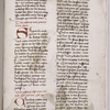 Opening of surviving text, rubrics, initials and placemarkers.