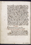 Page of text with space reserved for a 3-line initial; catchword in lower right margin