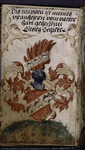 Opening of text, first coat of arms
