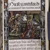 Opening of text on the Ave Maria. Woodcut, figured border, gold in title