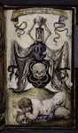 Final watercolor with caption from Ecclesiastes 7:  Memorare novissima et in aeternum non peccabis