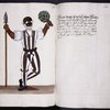 Man in costume, with caption