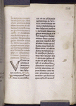 Incipit of text in hand 3, rubric and initials in gold, large black initial