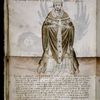 Prophecy representing pope Boniface IX with a bear and bear cubs