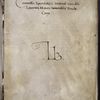 Title in gothic, initials