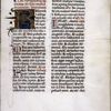 Opening of main text, with large and smaller initials, rubrics, placemarkers.