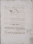 Text with drawing of column and human form; marginal notes