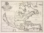 A new map of North America shewing its principal divisions, chief cities, townes, rivers, mountains & c.