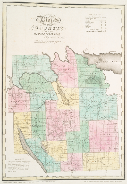 Map of the county of Onondaga NYPL Digital Collections