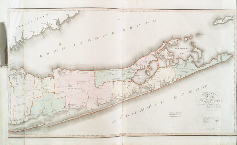Map of the county of Suffolk - NYPL Digital Collections