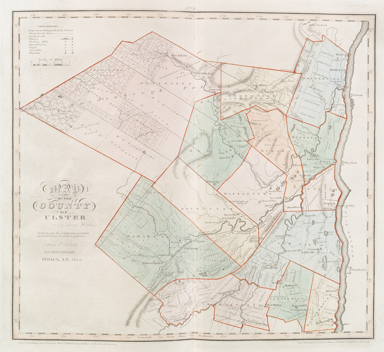 Map of the county of Ulster NYPL Digital Collections