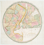 Map of the country thirty miles round the city of New York
