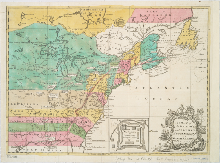 A Map of the British and French settlements in North America - NYPL ...