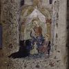 Opening miniature of Virgin and Child with floreate border