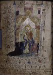 Opening miniature of Virgin and Child with floreate border