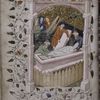 The interrment of Christ, with architectural framework and floreate border