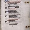 Opening of calendar, rubrics, initials, placemarkers, in hand 1.