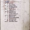 Opening of calendar, rubric, initial with penwork, placemarkers.  Later note, from 1260