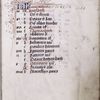 Opening of calendar, rubric, initial with penwork, placemarkers.  Later note, from 1260