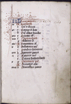 Opening of calendar, rubric, initial with penwork, placemarkers.  Later note, from 1260