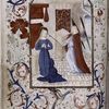 Miniature of Annunciation with floreate border