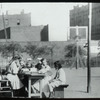Corlear's Hook Park : girls around table in park, ca. 1910s