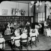 Hudson Guild : children reading at Hudson Guild Traveling Library, ca. 1910