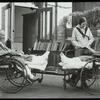 Post Graduate Hospital : convalescents and librarian on sun porch, 1923