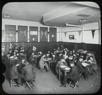 Young men reading and playing games, P.S. 64 Recreation Center, May 1911