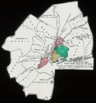Metropolitan area within forty miles of City Hall, November, 1927 (Boroughs are in color)