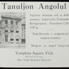 Posters, Hungarian : English classes at Tompkins Square, Oct. 1920