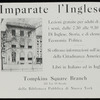 Posters, Italian : English classes at Tompkins Square, Oct. 1920