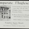Posters, Italian : English classes at Tompkins Square, Oct. 1920