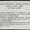 Posters, Polish : poster on the library, 1914