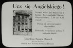 Posters, Polish : English classes at Tompkins Square, Oct. 1920