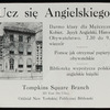 Posters, Polish : English classes at Tompkins Square, Oct. 1920