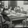 Work with schools, city history clubs : history club meeting in a branch library club room, 1910s.