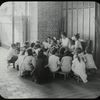 Work with schools, Hamilton Fish Branch : story hour on roof reading room, ca. 1910s.