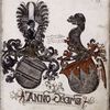Opening of text, arms of Johann von Morsheim and his wife