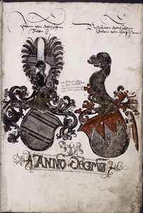 Wappenbuch (Book of Heraldry), and including text 'Das Lublich Herkommen des Thorneys'