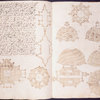 Text and drawings of floorplans and domes