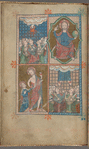 Full-page miniature with four scenes