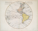 Hemisphere occidental dresse en 1720 pour l'usage particulier du Roy sur les observations astronomiques et geographiques raportées la meme année dans l'histoire et dans les memoires de l'Academie Rle. des Sciences