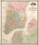 New map of the city of New York : with part of Brooklyn & Williamsburg
