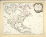Amérique septentrionale dressée sur les relations les plus modernes des voyageurs et navigateurs ou se remarquent les Etats unis.