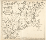Carte de la Nouvelle Angleterre : New York, Pensilvanie et Nouveau Jersay suivant les cartes angloises.